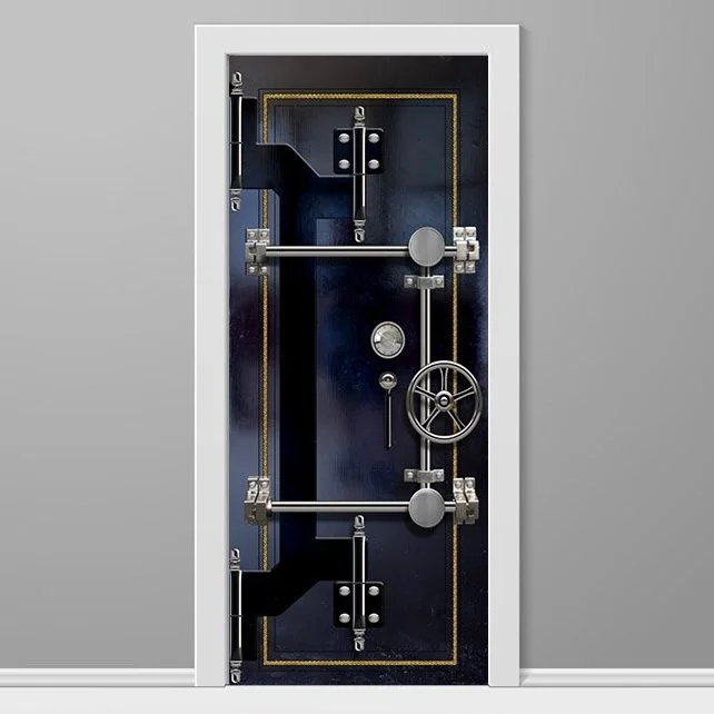 Vault Black Custom Printed Door wrap